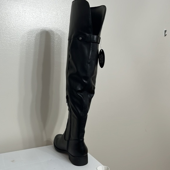 W566 Sun + Stone Black Women's Allicce Faux Leather Over-The-Knee Boots - Picture 5 of 5